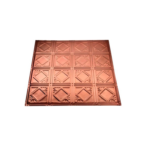 Acoustic Ceiling Products Great Lakes Tin Ludington 2' X 2' Nail-up Tin Ceiling Tile in Vintage Bronze - T57-09 - main
